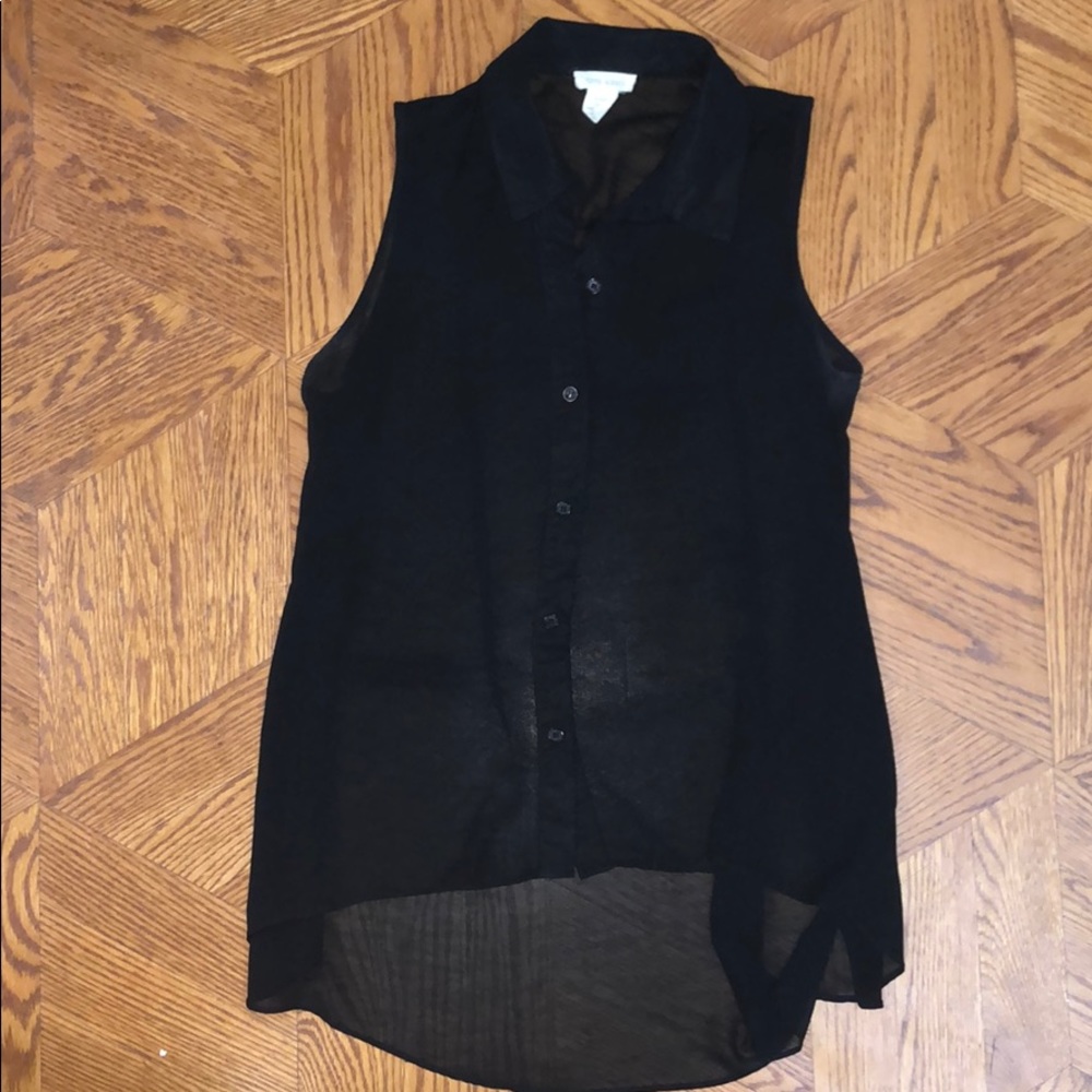 Sans Souchi Women’s Sheer Sleeveless Blouse